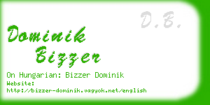 dominik bizzer business card